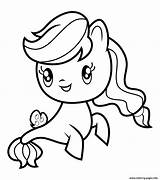 Coloring Pony Mark Cutie Crew Pages Mlp Sea Applejack Printable Book sketch template