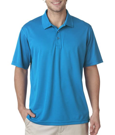 ultraclub  golf shirt mens cool dry mesh pique plain walmart