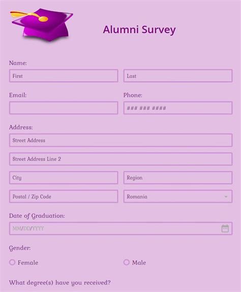 alumni survey template