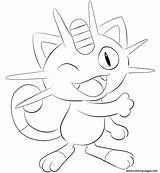 Pokemon Meowth Coloring Pages Printable Supercoloring Print Super Drawing Drawings Color Cartoon Generation Kids Popular Pikachu Categories Se Online sketch template