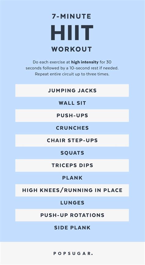 7 minute workout popsugar fitness