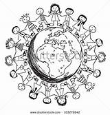 Around Children Hands Coloring Clipart Holding Pages Books Globe Drawing Multicultural Crafts Clipground Template Getcolorings Getdrawings Kids Color sketch template