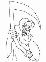 Reaper Grim Halloween Kolorowanki Seniors Kostucha Dzieci Monstruos Scythe Stampare Designlooter sketch template