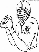 Coloring Pages Nfl Football Quarterback Sherriallen Player Sports Template sketch template