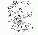 Coloring Pages Cute Baby Animals Cartoon Cat Animal Popular sketch template