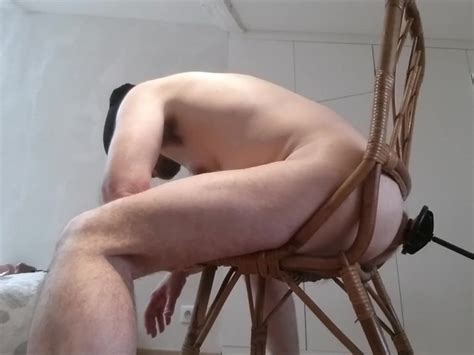 Straight Guy Experiments Fuck Machine Anal On Chair On