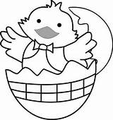 Easter Coloring Chick Pages Egg Printable Chicken Clipart Colouring Kindergarten Baby Templates Print Bunny Simple Clip Cliparts Sheets Cute Chicks sketch template