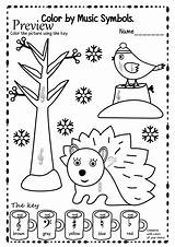 Winter Music Coloring Color Pages Symbols Choose Board Sheets sketch template