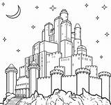 Castle Coloring Night Pages Categories Kids sketch template