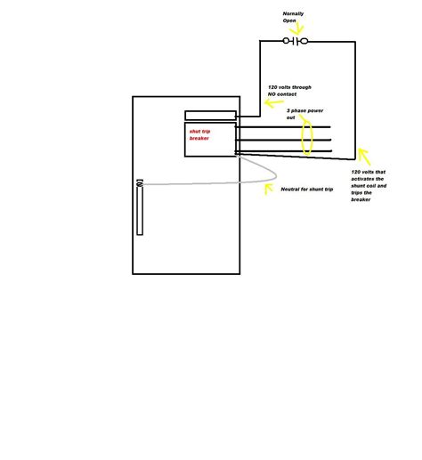 shunt trip breaker wiring diagram diagram stream