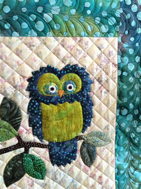 img vickys quilt detail  maloney flickr owl baby quilts
