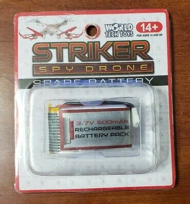 striker spy drone battery world tech toys rechargeable  mah spare battery  ebay