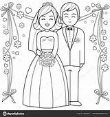 Colorare Novios Sposa Novia Parejas Sposo Dello Immagini Imagenes Pareja Outline Colorazione sketch template