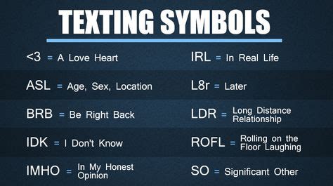 texting symbols  ideas symbols texts text symbols
