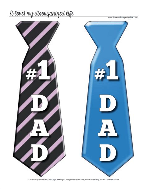 father  day tie card   printable tie template messy