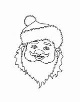 Coloring Pages Santa Face Christmas Index Print Comments sketch template