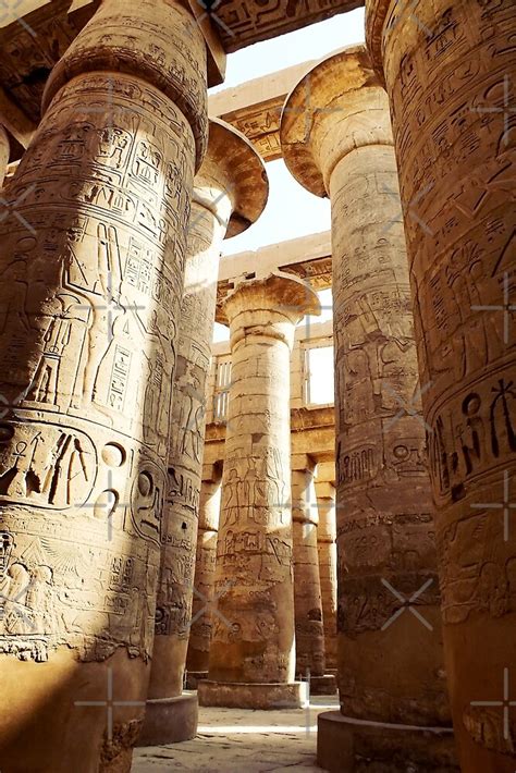 great hypostyle hall karnak temple  ludwig wagner redbubble