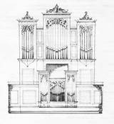 Orgel Zeichnung Kirche Grambke Heutigen sketch template