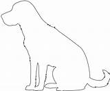 Labrador Sitting Retriever Outline Silhouettes Silhouette Drawing Svg Vector Coloring Supercoloring Pages sketch template