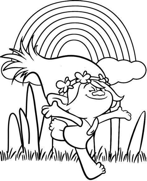 poppy coloring page trolls  print