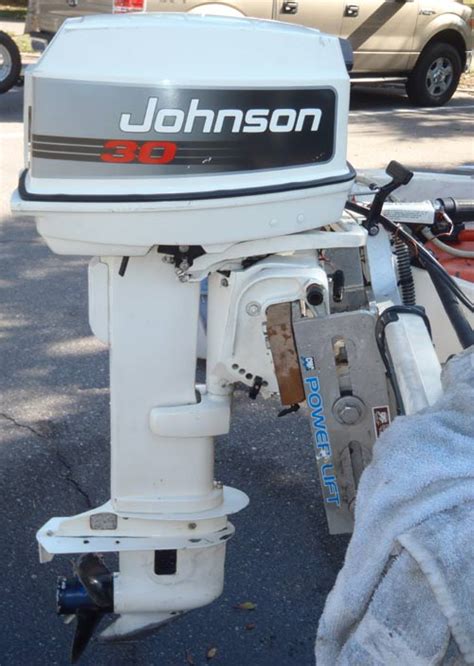 hp johnson long shaft outboard boat motor  sale