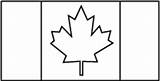 Flag Canada Coloring Clipart Colouring Pages Printables Patriotic Canadian Clip Maple Leaf sketch template