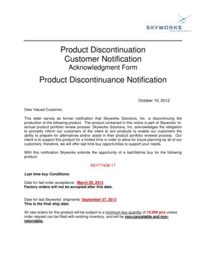 discontinuation letter fill  printable fillable blank