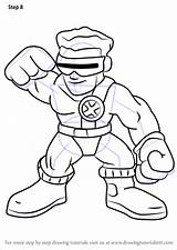 Squad Hero Super Draw Drawing Cyclops Show Superhero Step Tutorials Getdrawings Learn Cartoon sketch template