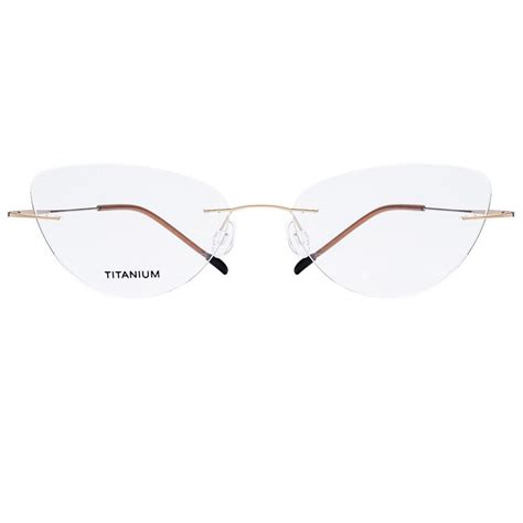 vazrobe rimless cat eye glasses frame silhouette eyewear women optical