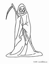 Coloring Reaper Grim Scythe Muerte La Santa Pages Halloween Color Skeletal Carrying Figure Para Dibujar Printable Print Designlooter Imagenes Skeleton sketch template