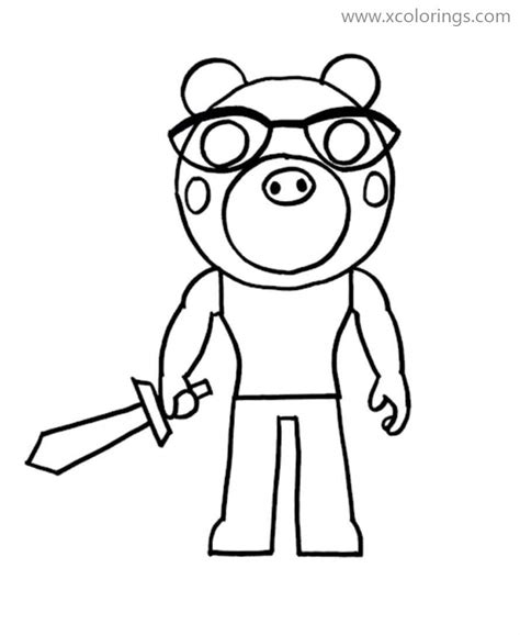 pony  piggy roblox coloring pages xcoloringscom
