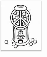 Coloring Peace Gumball Pages Machine Sign Printable Template Print Kids sketch template