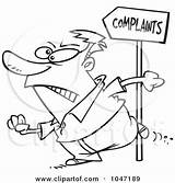 Complain Cartoon Customer Clipart Clip Going Outline Royalty Toonaday Illustration Rf Complaint Leishman Ron sketch template
