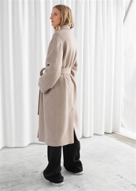 wool blend oversized long coat long coat coat fashion story