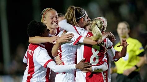 ajax vrouwen begint goed aan champions league avontuur knvb
