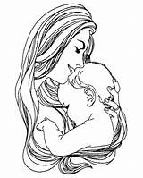 Child Mother Coloring Pages Getcolorings Printable Color sketch template