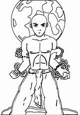 Aang Coloring Avatar Wecoloringpage sketch template