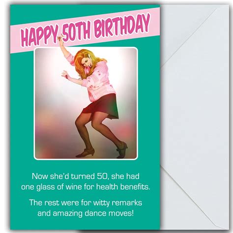 50th Birthday Card For Her Funny 50th Birthday Card Women Happy 50th