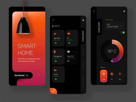 day    smart home app concept  karan menon  dribbble