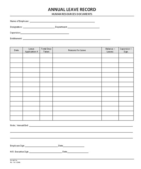 employee annual leave document