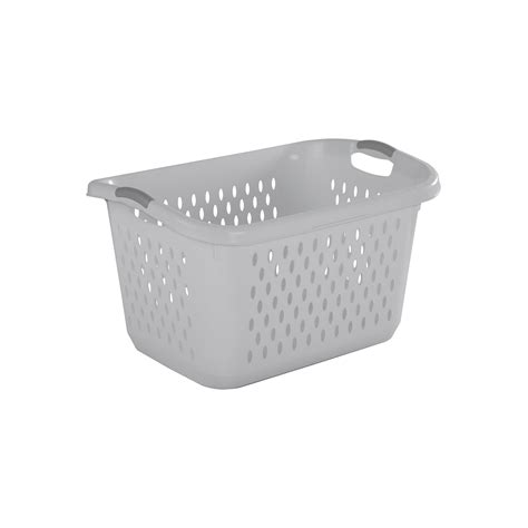 sterilite  bushel jumbo plastic laundry basket cement walmartcom