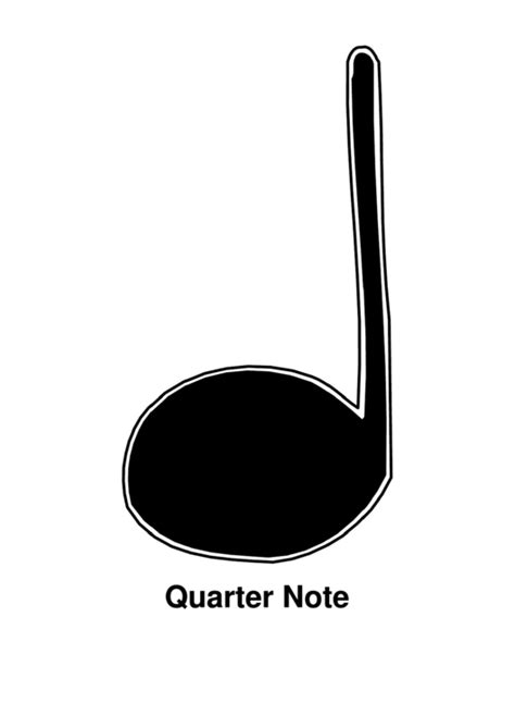 quarter note  coloring sheet printable