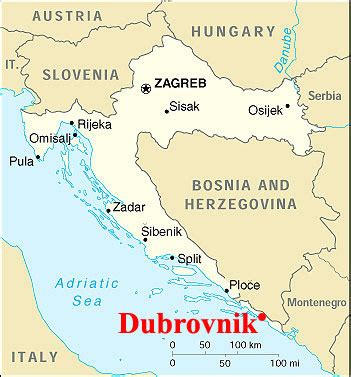 dubrovnik bb location croatia map