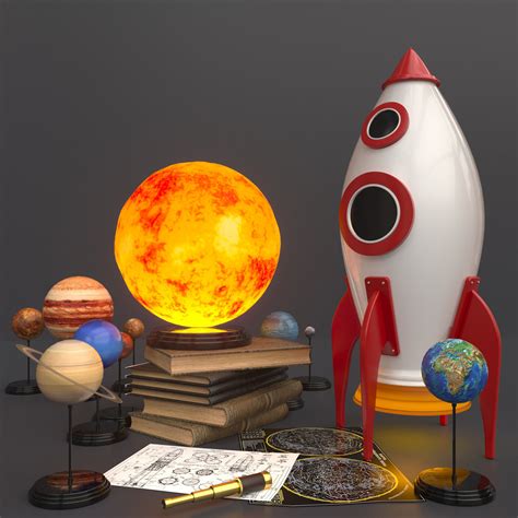 solar system kit  children  model cgtrader
