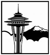 Seattle Skyline Seahawks Outline Clipart Cliparts Clip Needle Space Vector Drawing Washington Template Tattoo Clipartmag Kids Coloring Library Visit Go sketch template