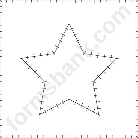 string art star template printable