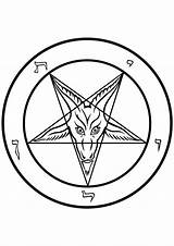 Sigil Pentagram Printable Baphomet Vector Poster Symbols Wiccan Digital Etsy Print Satanic Star Satan Satanism Church sketch template