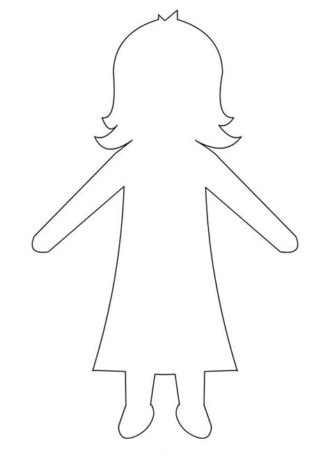 printable paper doll template