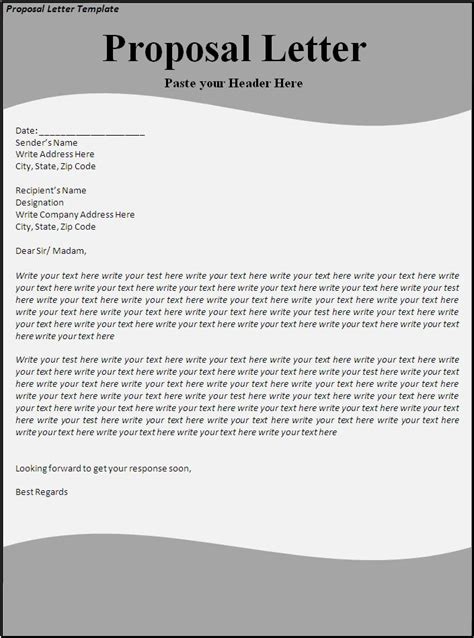 proposal letters  word templates