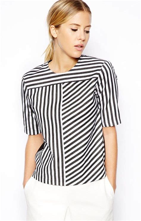 asos top  vertical stripe simple blouse fashion tops fashion outfits